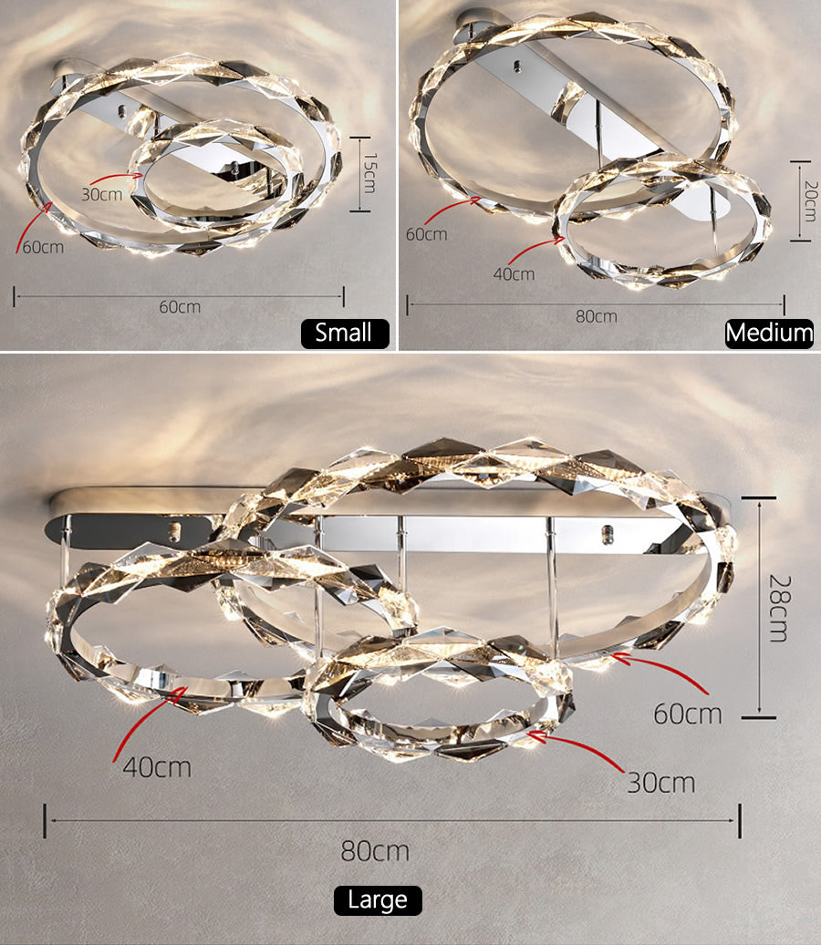 Crystal Chrome Rings