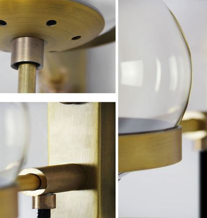 Globe Aura Brass Wall Light