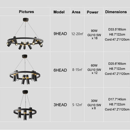 Orbit Spotlight Chandelier