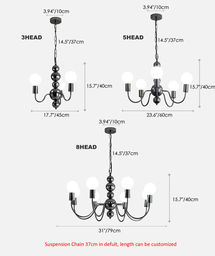 Pearl Black Chandelier