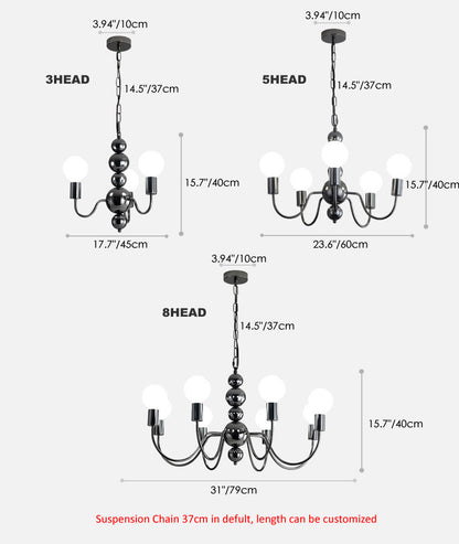 Pearl Black Chandelier